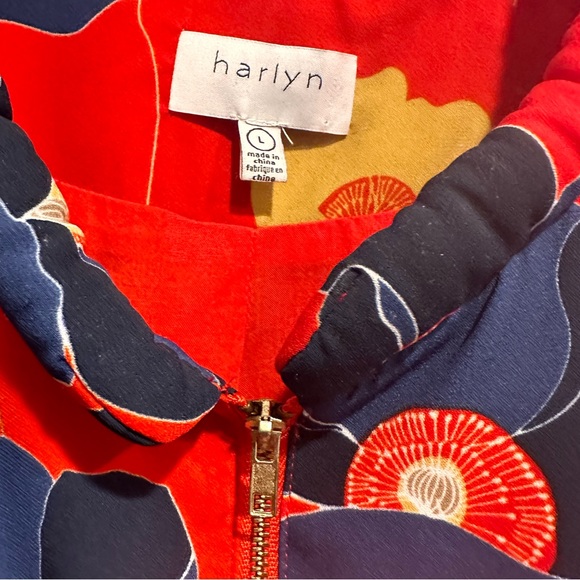 Harlyn Bomber Zip Up Bomber Floral Jacket- Large - Picture 3 of 5